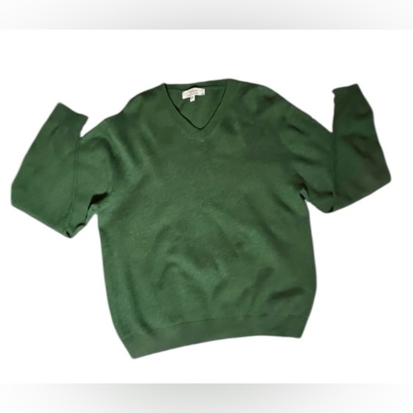 TURNBURY Green Y2K Old Money Extra Fine Merino Wool preppy Sweater Size Large - Picture 1 of 10